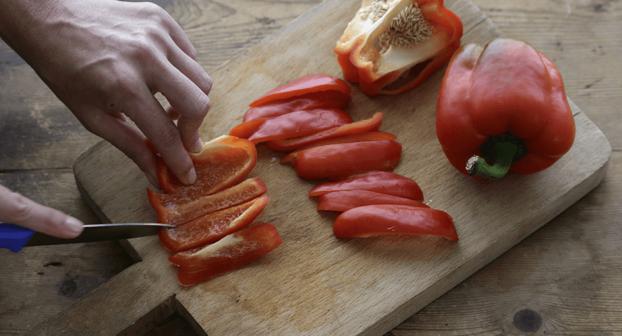 שלב 1 - פריטטה ירקות וקוואקר