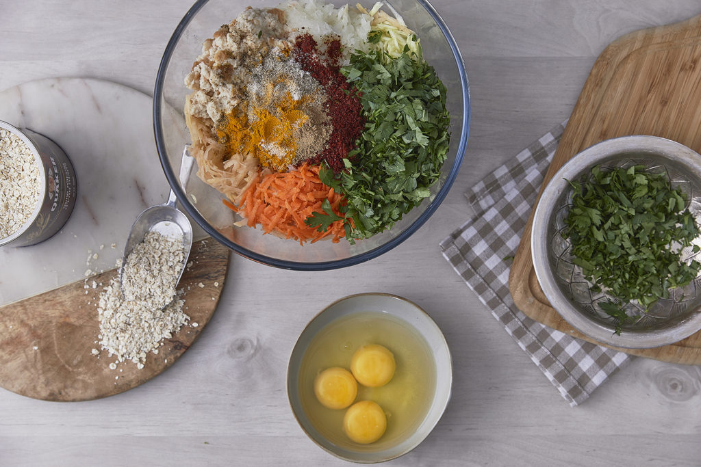 שלב שני - קציצות ירק עם קוואקר