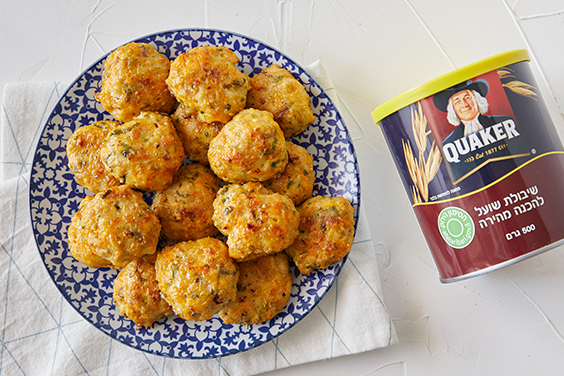 קציצות עוף אפויות עם קוואקר