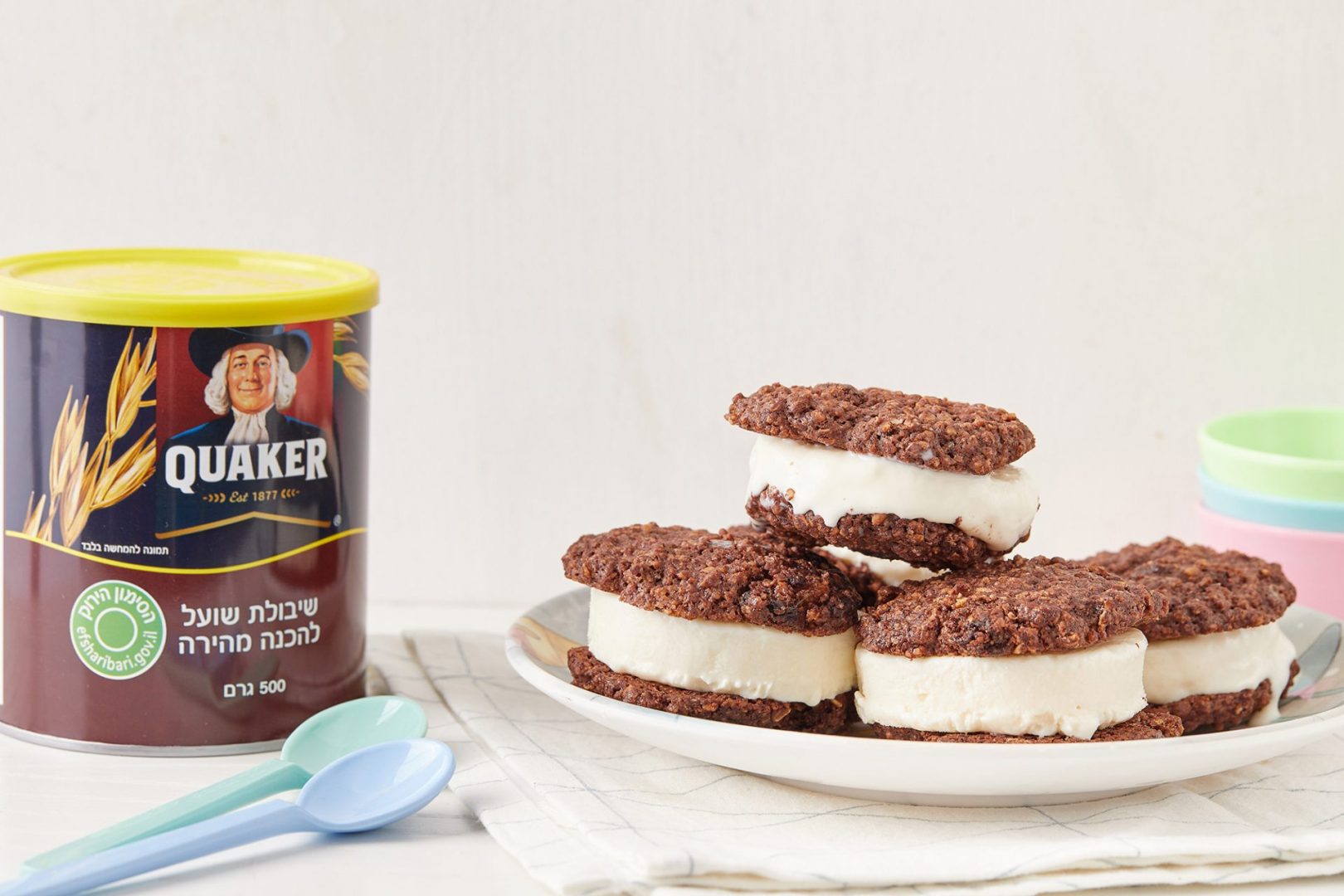 קוקילידה מעוגיות קוואקר וגלידת יוגורט ביתית