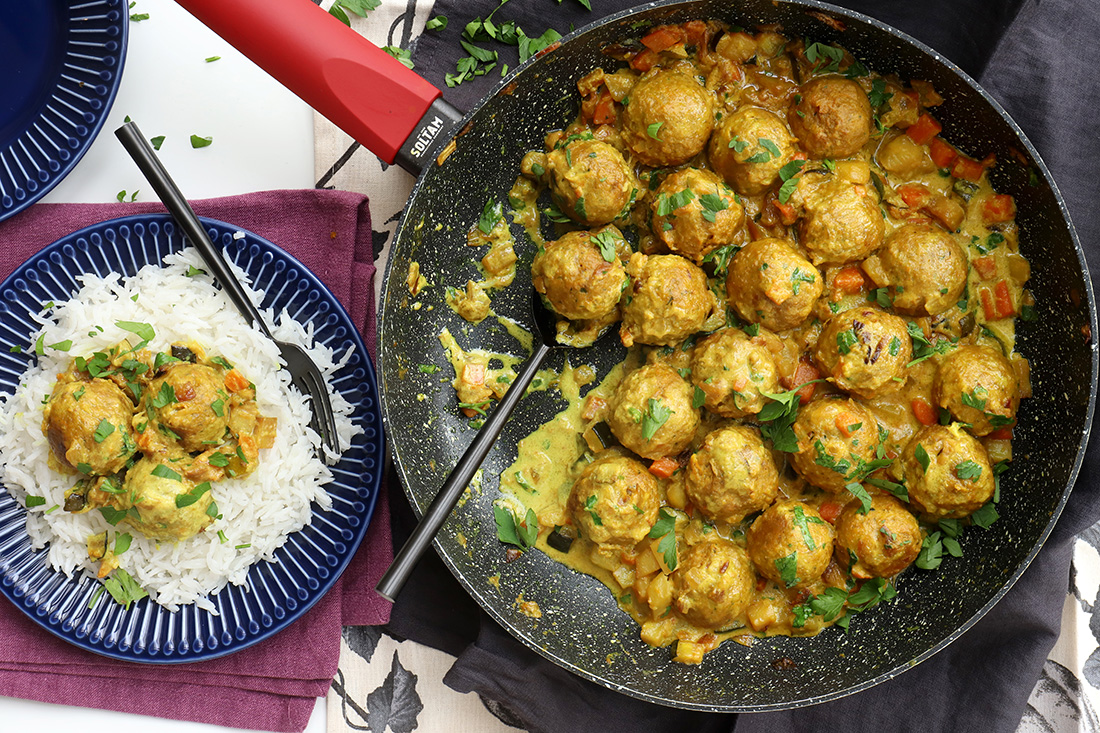 קציצות טבעוניות בקארי