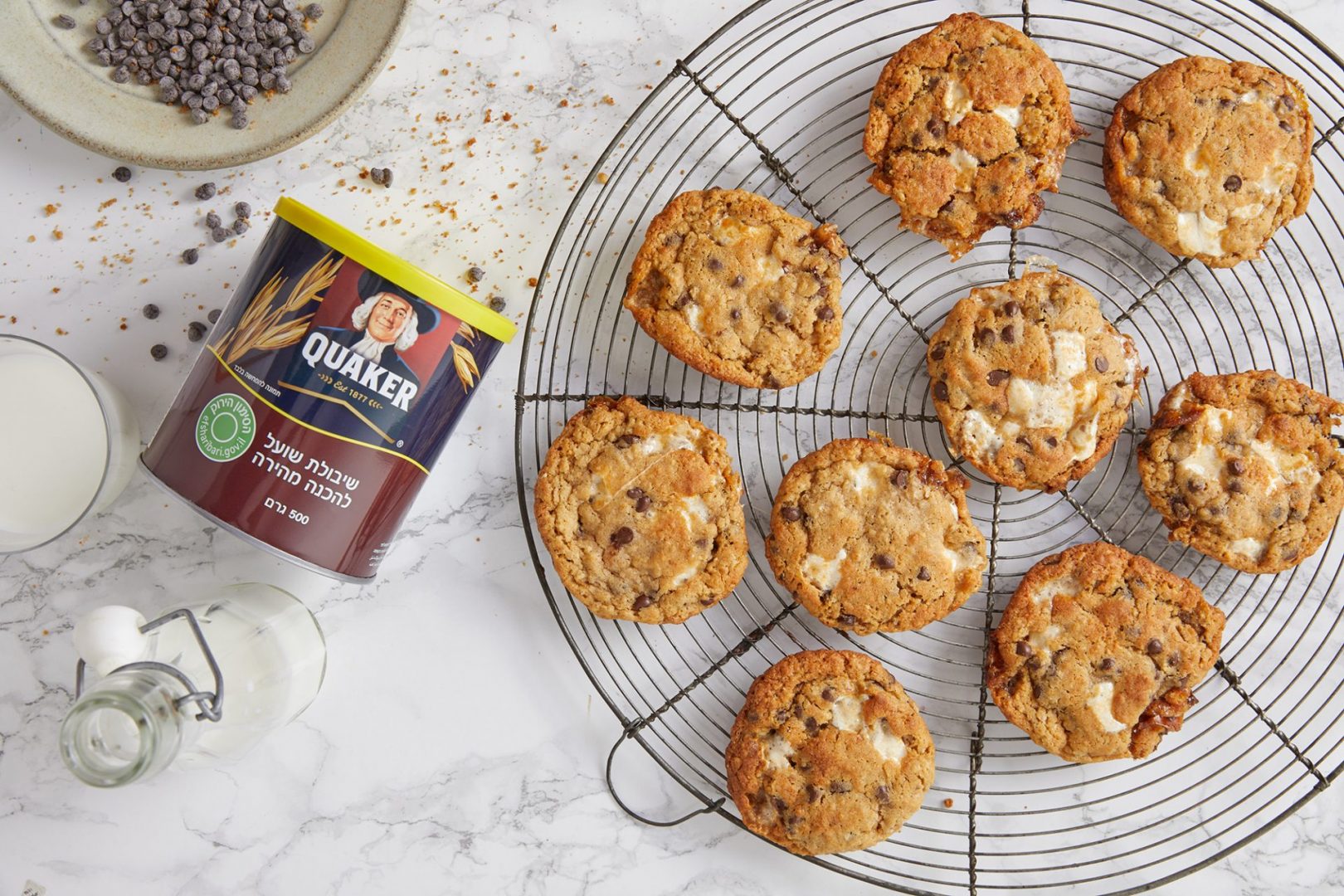 עוגיות שוקולד צ'יפס ומרשמלו