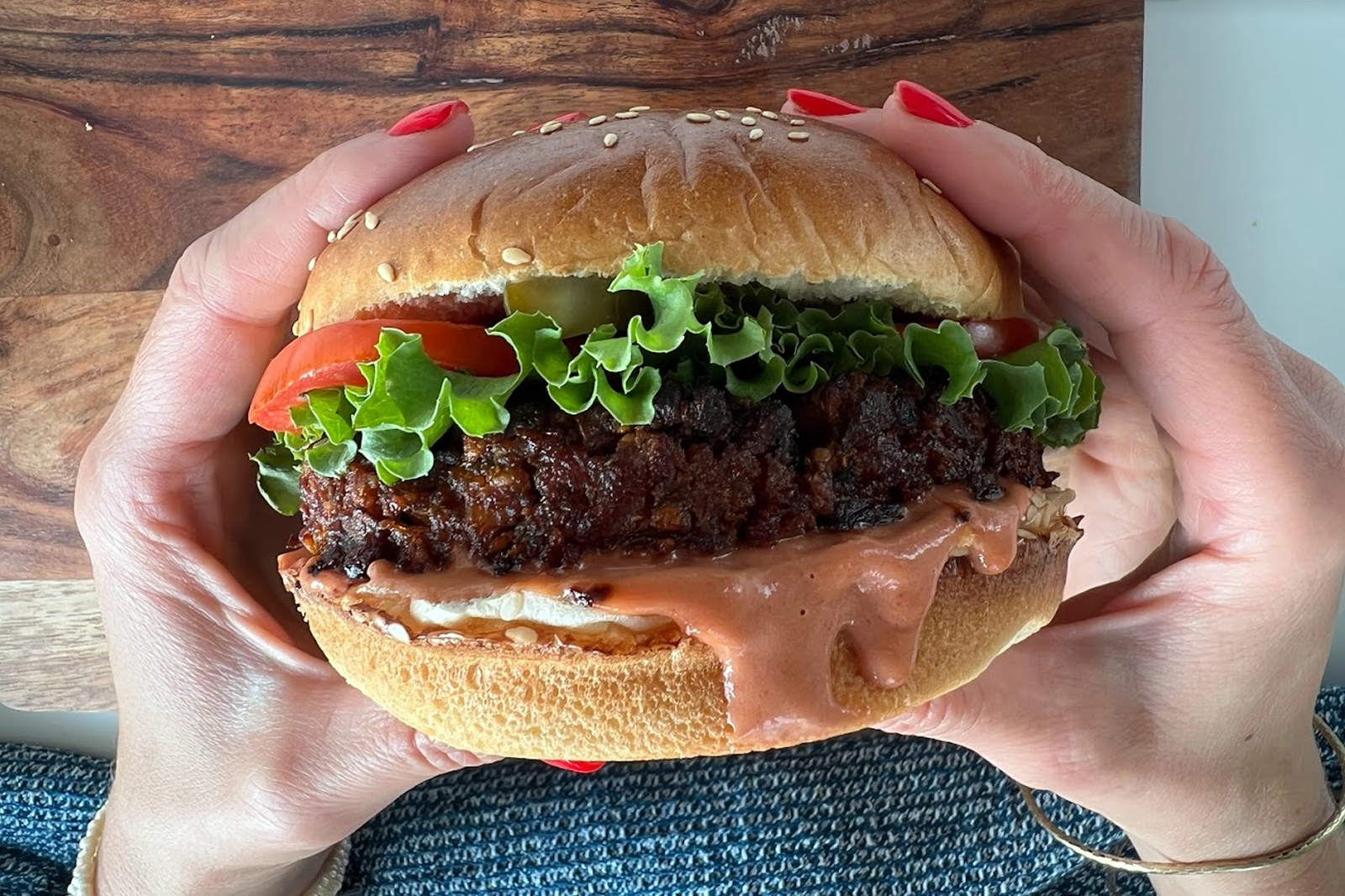 המבורגר פטריות טבעוני