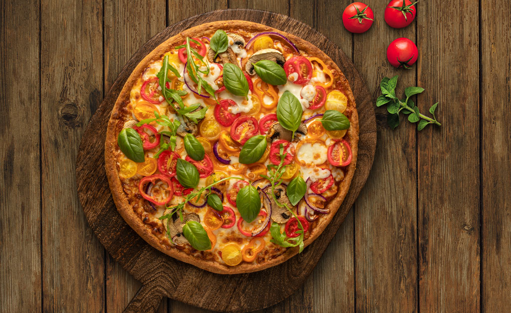 פיצה עם קוואקר וחגיגת ירקות צבעוניים