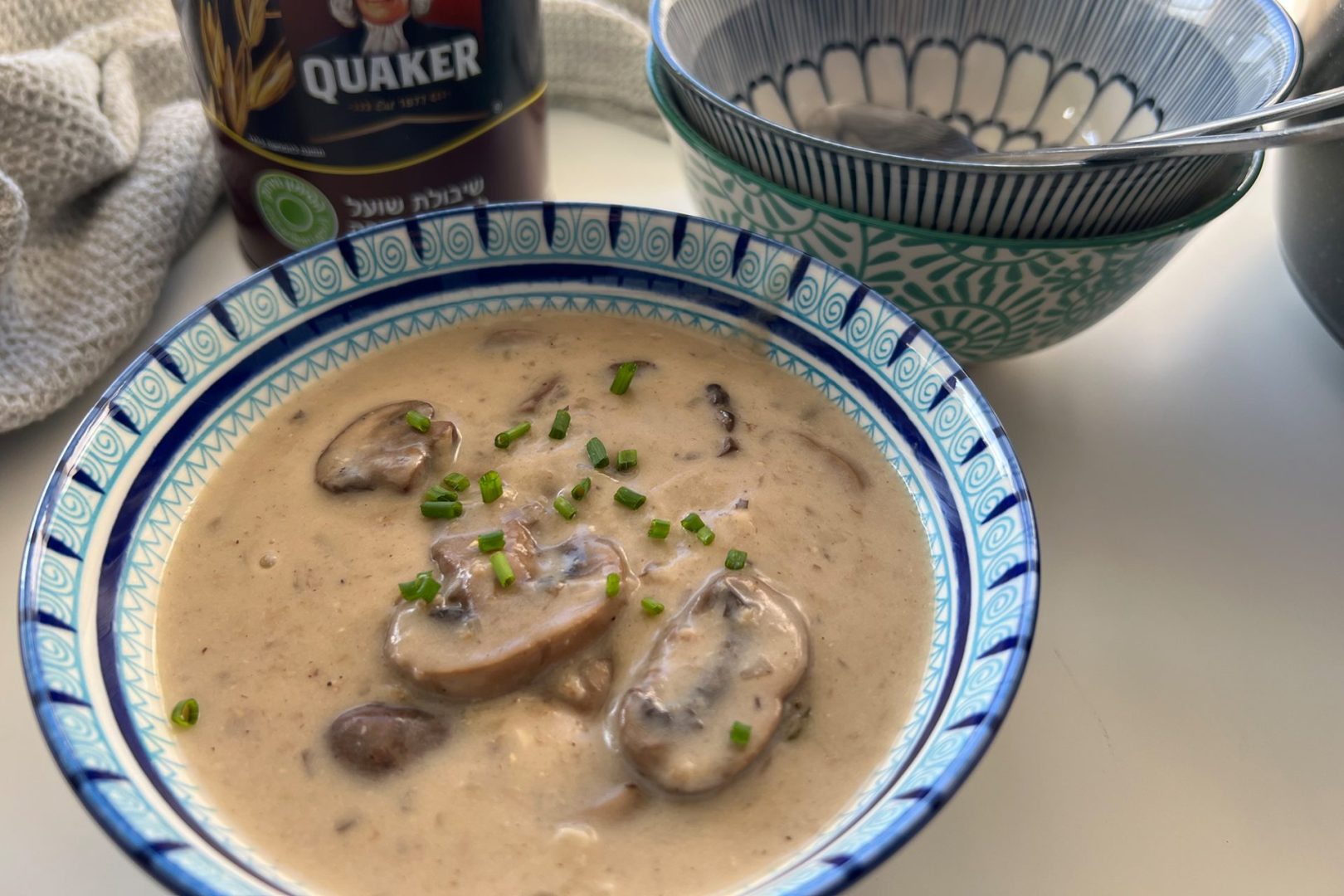 מרק פטריות וקוואקר