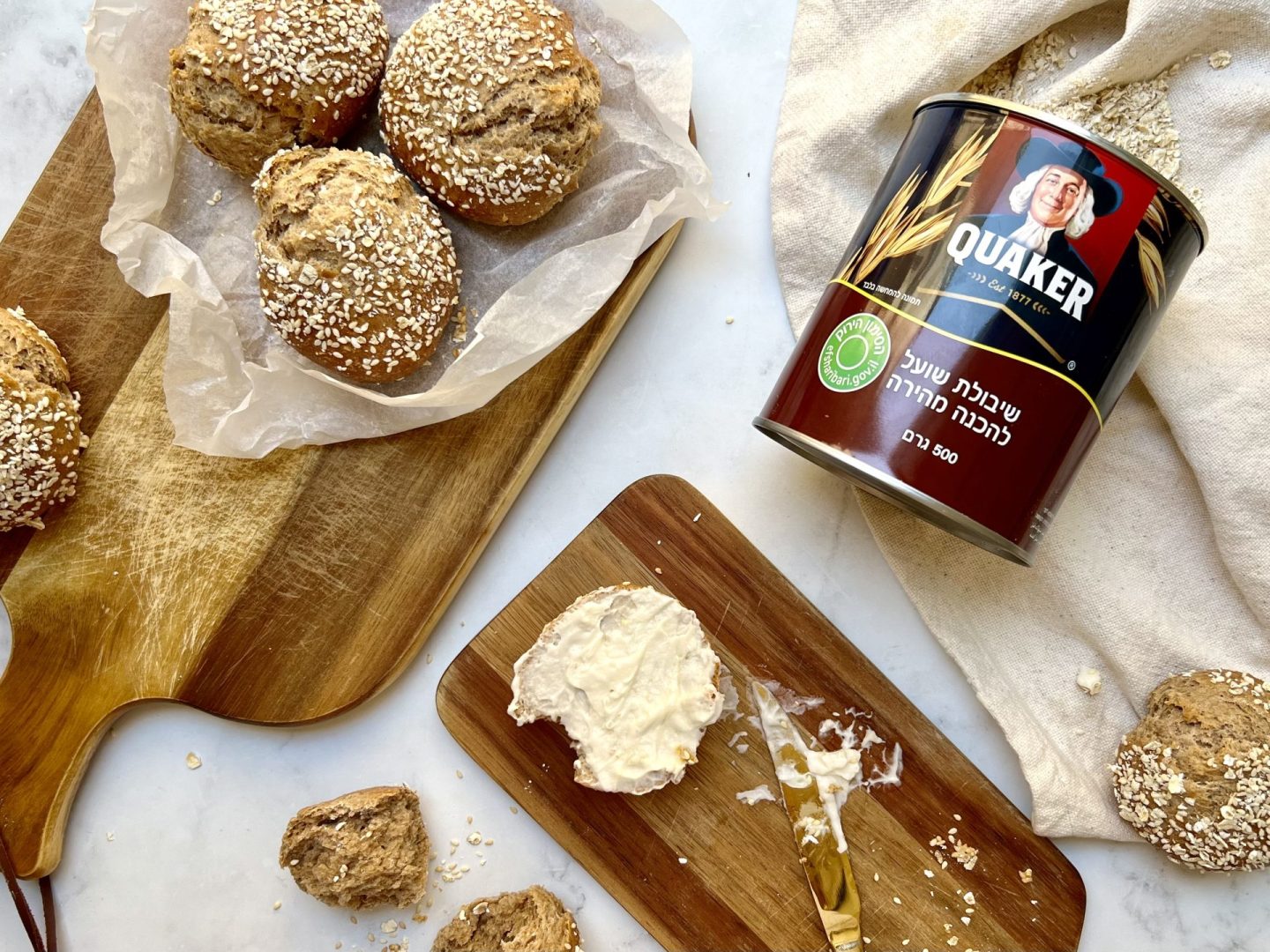 לחמניות שיבולת שועל ללא התפחה