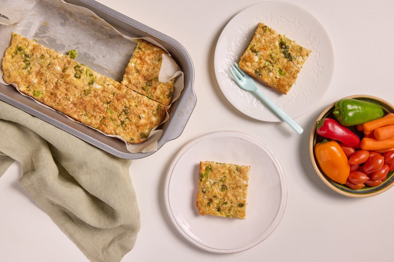 פשטידת ברוקולי וגבינות