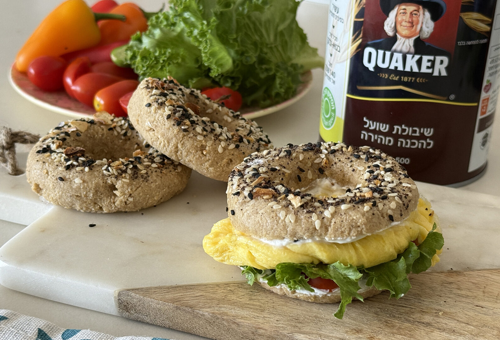 בייגל קוואקר מ-3 מצרכים