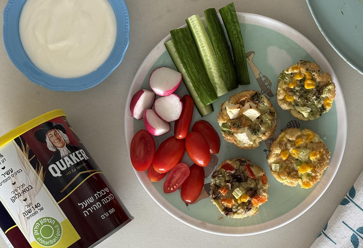 מאפינס חביתה וקוואקר